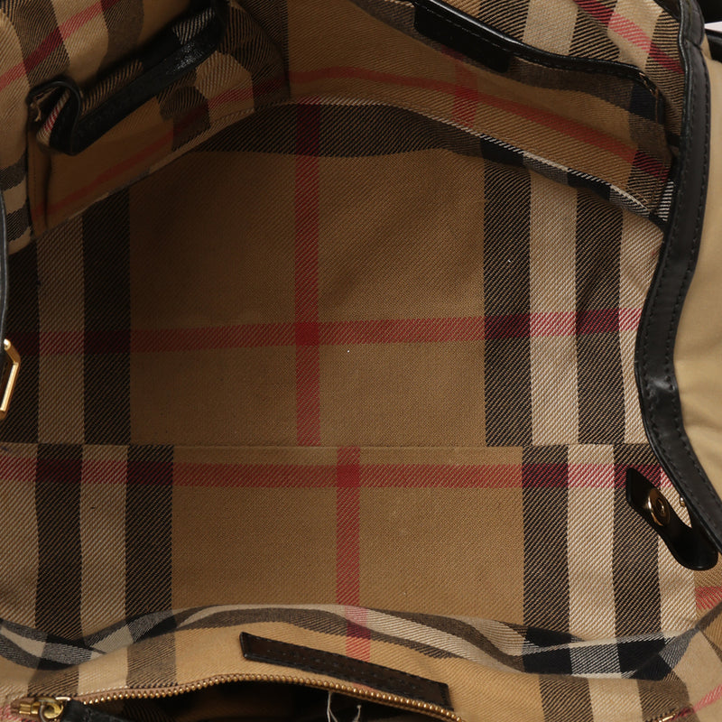 Women pre loved Burberry Canterbury Canvas Tote Bag Beige