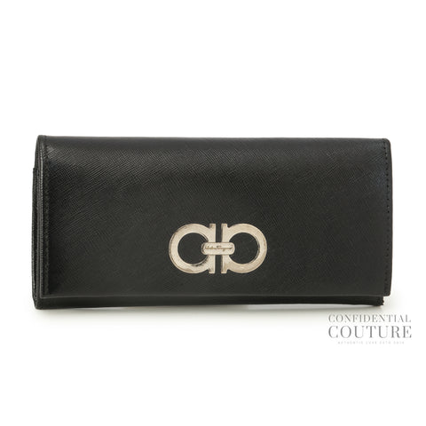 Gancini Continental Black Wallet