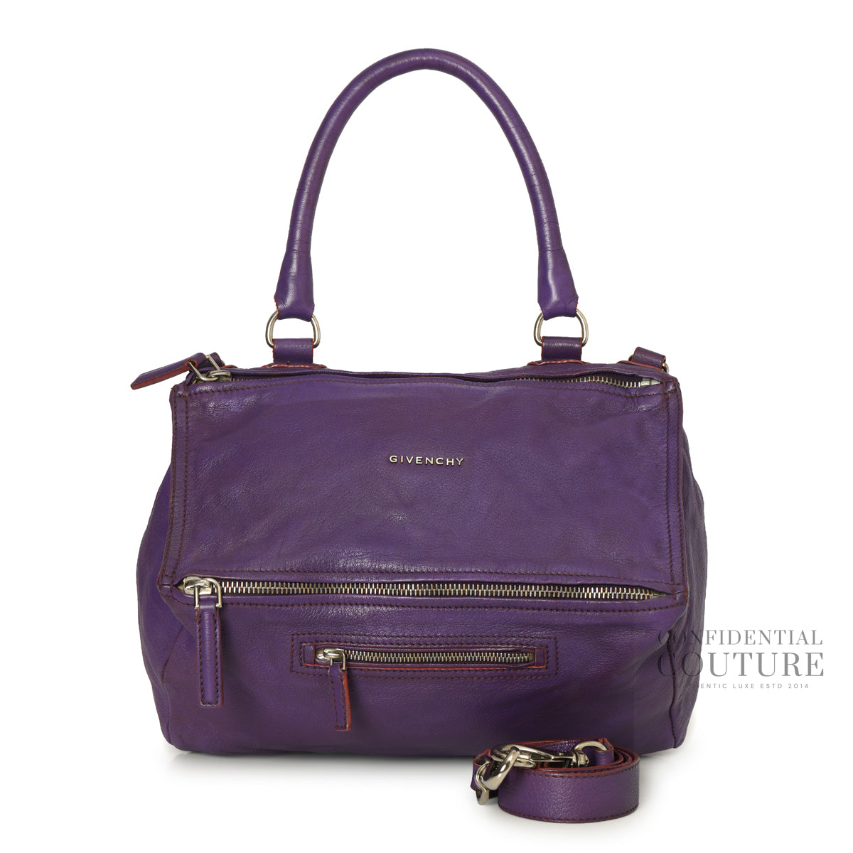 Violet Calf Leather Medium Pandora Bag