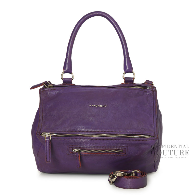 Second hand Givenchy Violet Calf Leather Medium Pandora Bag