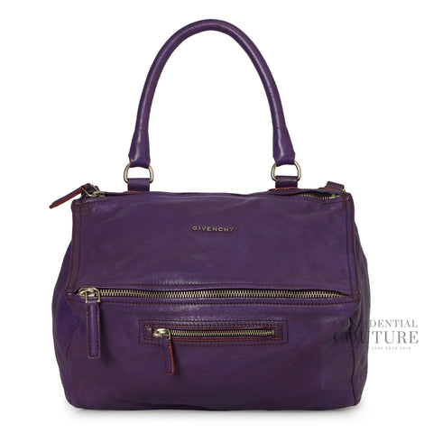 Violet Calf Leather Medium Pandora Bag