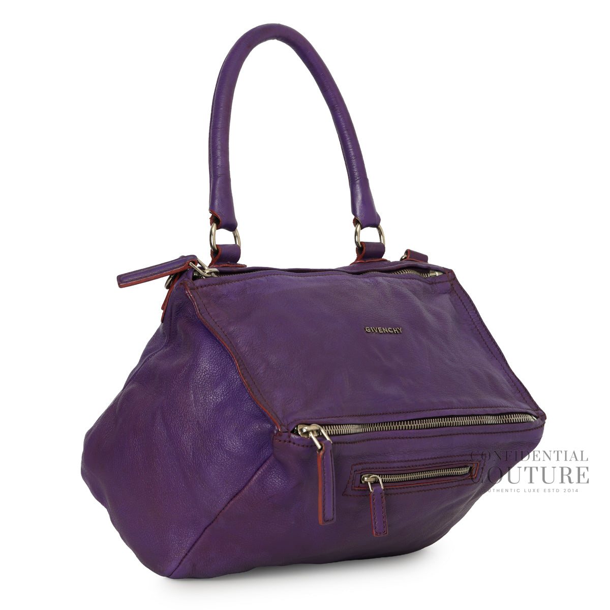 Violet Calf Leather Medium Pandora Bag