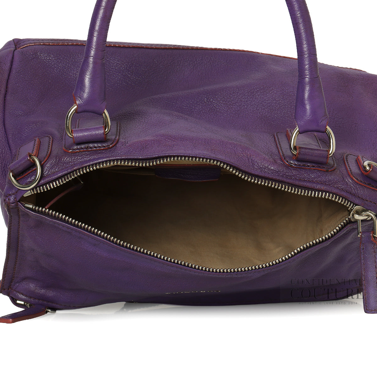 Violet Calf Leather Medium Pandora Bag