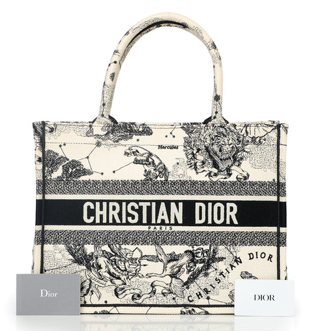 Toile De Jouy Zodiac Medium Black & Cream Booktote