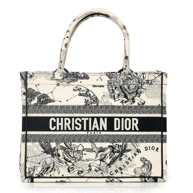 Toile De Jouy Zodiac Medium Black & Cream Booktote