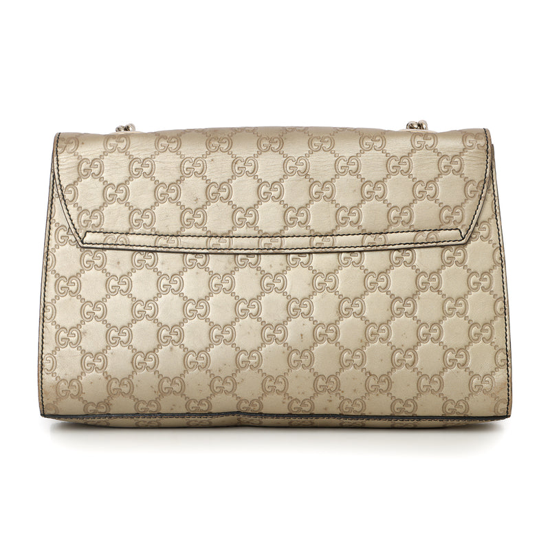 Medium Gold GG Signature Emily Chain Shoulder Bag