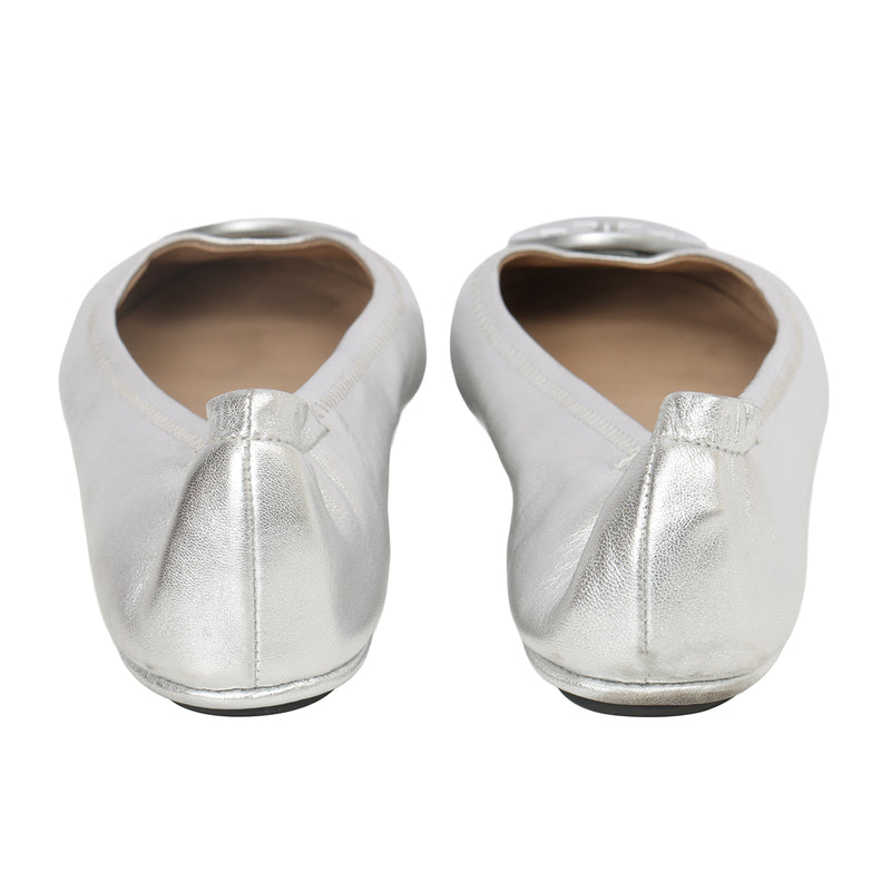 Pre-loved Tory Burch Minnie Travel Ballets With Leather Logo - 7