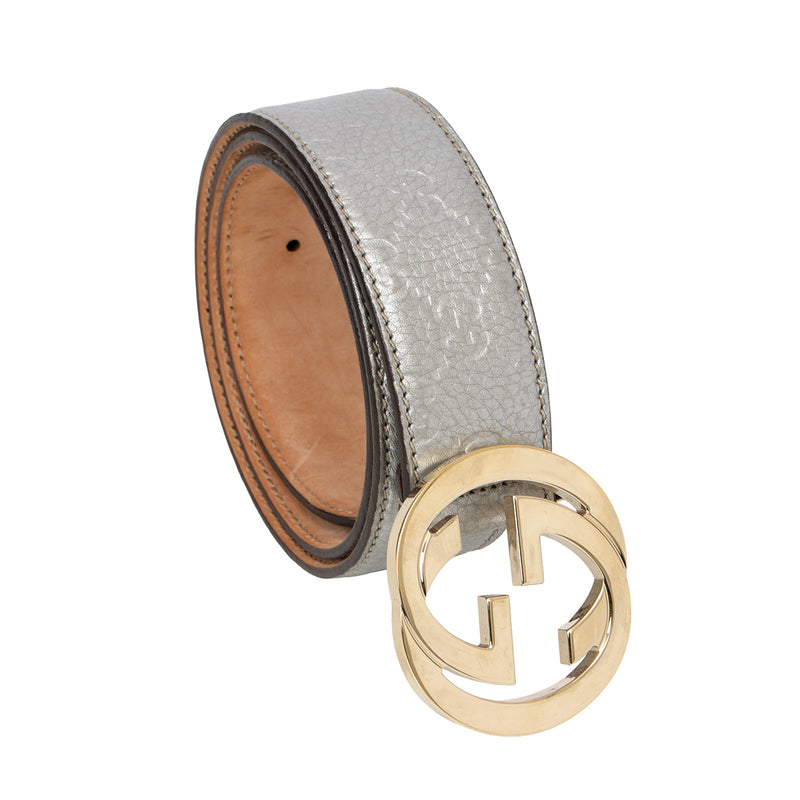 Pre loved gucci gg interlocking monogram belt price