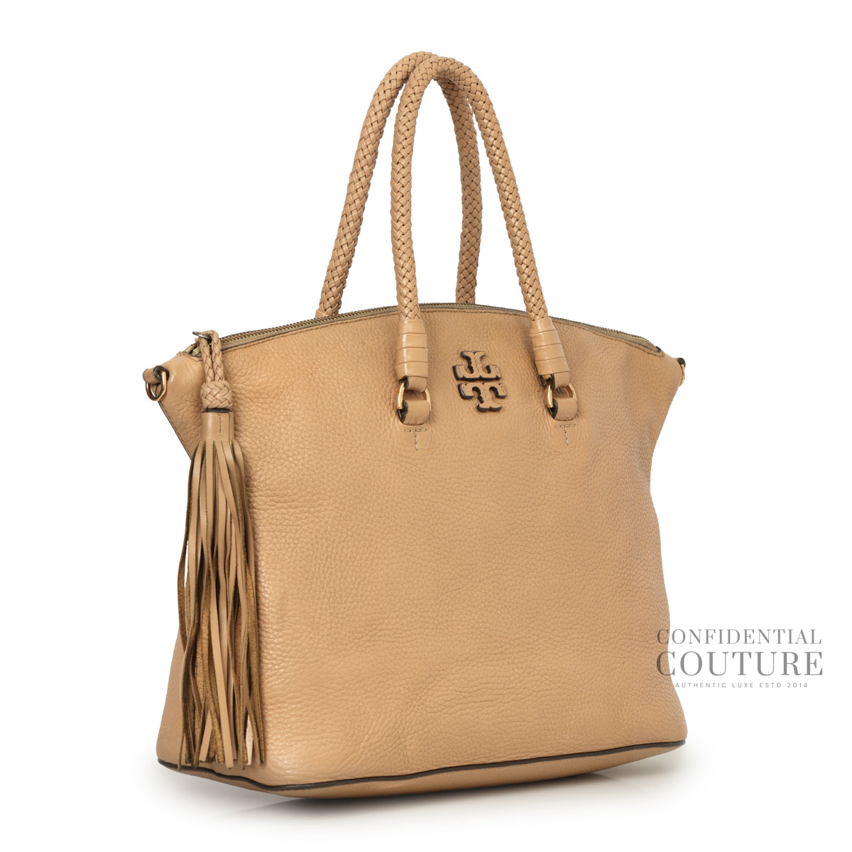 Nude Taylor Pebbled Leather Satchel