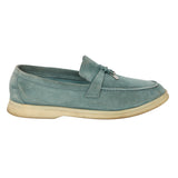 Light Blue Suede Summer Charms Walk Loafers- 38.5