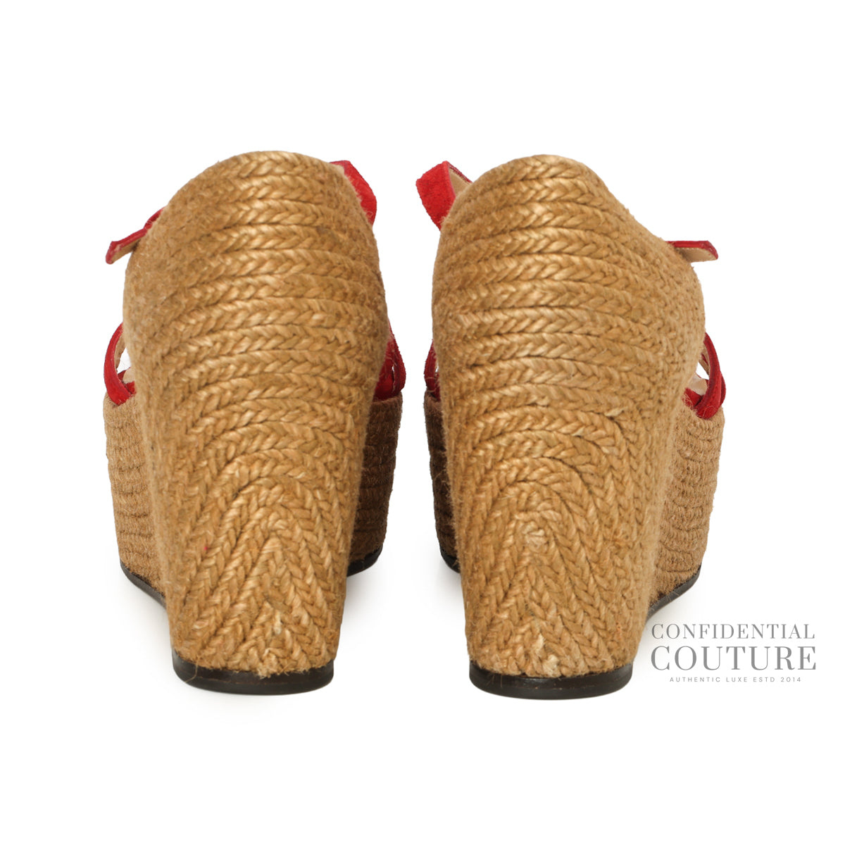Delaney Platform Wedge in Red Suede EU 37