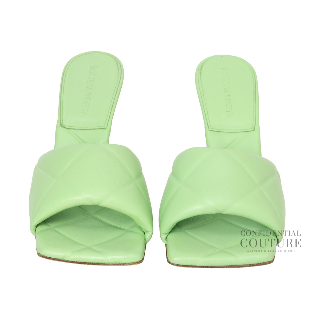 BOTTEGA VENETA Lido Sandal グリーン Shop Pre-Loved Bottega Veneta Lido Sandals 37 – Confidential Couture