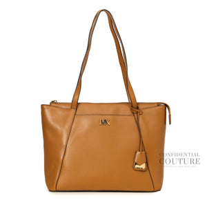 Tan Maddie Medium Leather Tote Bag
