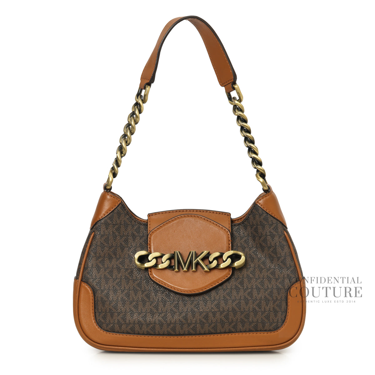 Brown Hally Small Logo Shoulder Bag