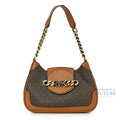 Brown Hally Small Logo Shoulder Bag
