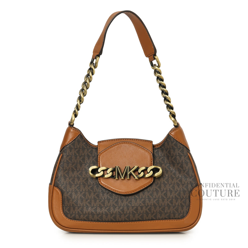 Brown Hally Small Logo Shoulder Bag