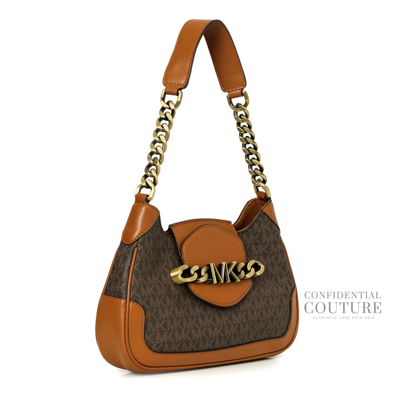 Brown Hally Small Logo Shoulder Bag