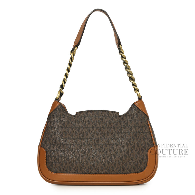 Brown Hally Small Logo Shoulder Bag