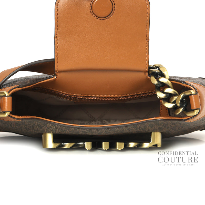 Brown Hally Small Logo Shoulder Bag