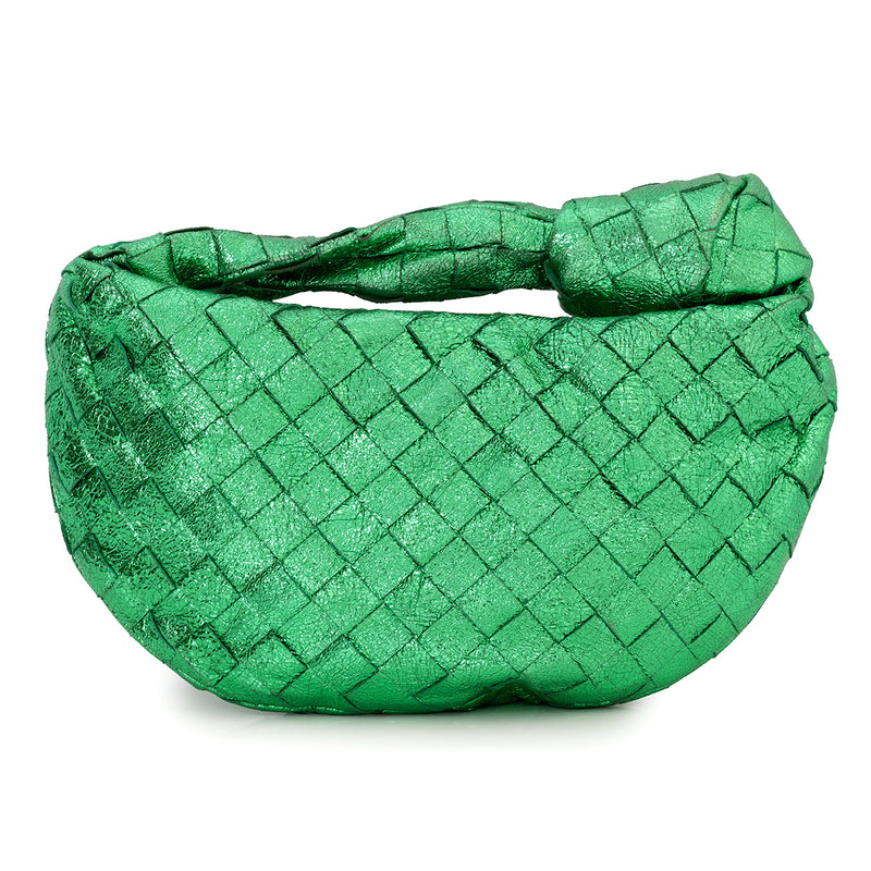 Bottega Veneta Metallic Green Mini Jodie Bag