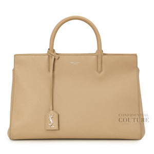 Leather Cabas Rive Gauche Beige Leather Tote Bag
