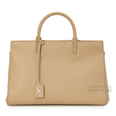 Leather Cabas Rive Gauche Beige Leather Tote Bag