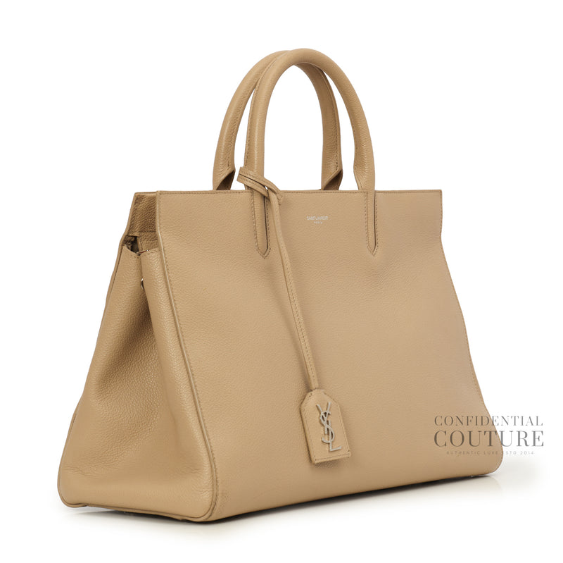 Leather Cabas Rive Gauche Beige Leather Tote Bag