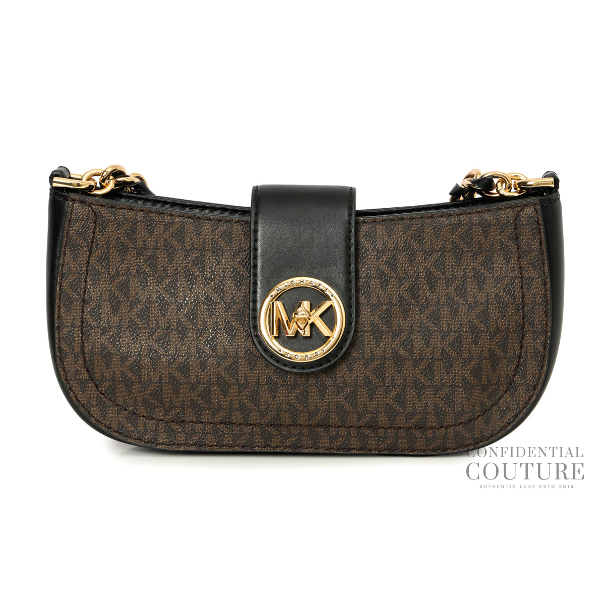 Black/Brown Monogram Carmen XS Shoulder Bag