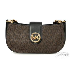 Black/Brown Monogram Carmen XS Shoulder Bag