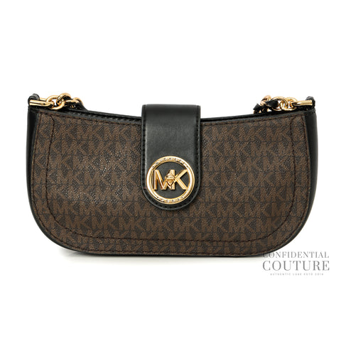 Black/Brown Monogram Carmen XS Shoulder Bag