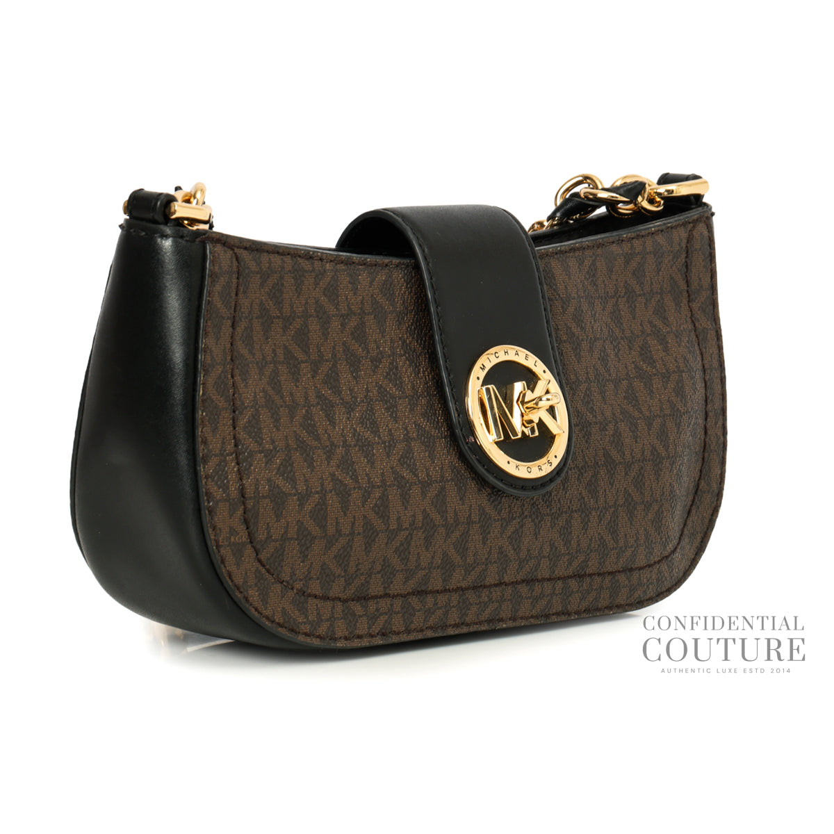 Black/Brown Monogram Carmen XS Shoulder Bag