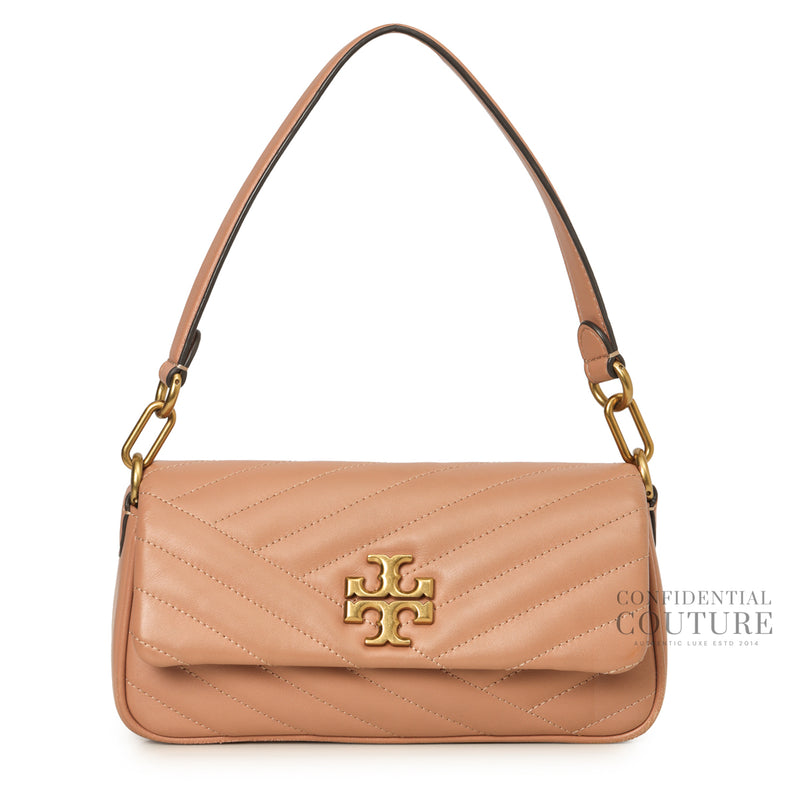 Kira Devon Sand Chevron Flap Shoulder Bag