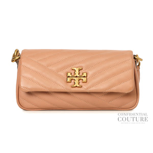 Kira Devon Sand Chevron Flap Shoulder Bag