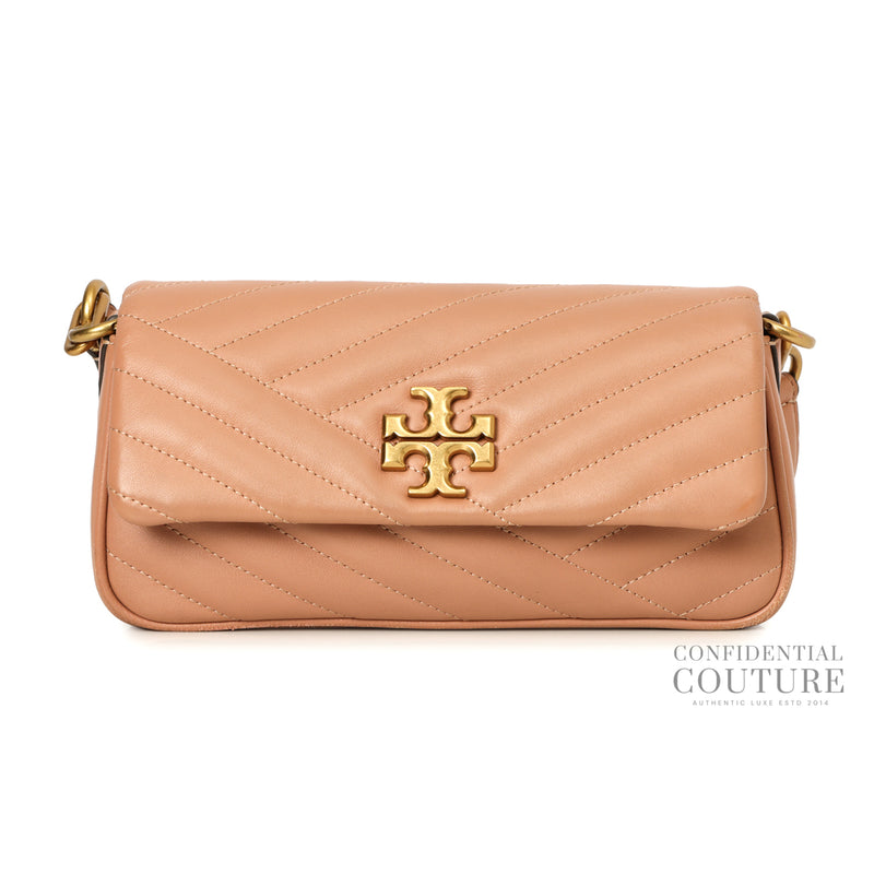 Kira Devon Sand Chevron Flap Shoulder Bag