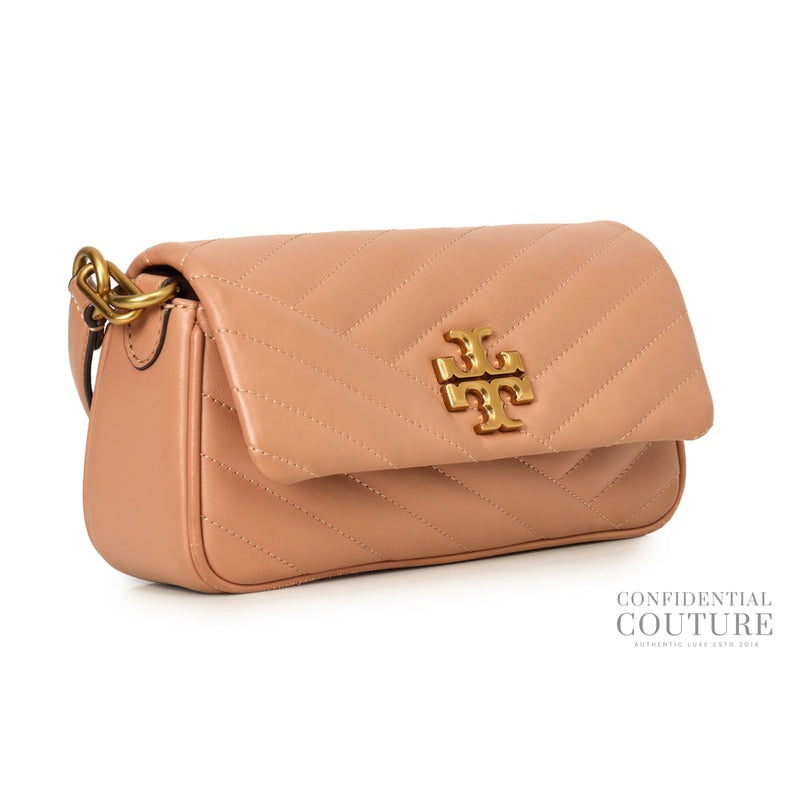 Kira Devon Sand Chevron Flap Shoulder Bag