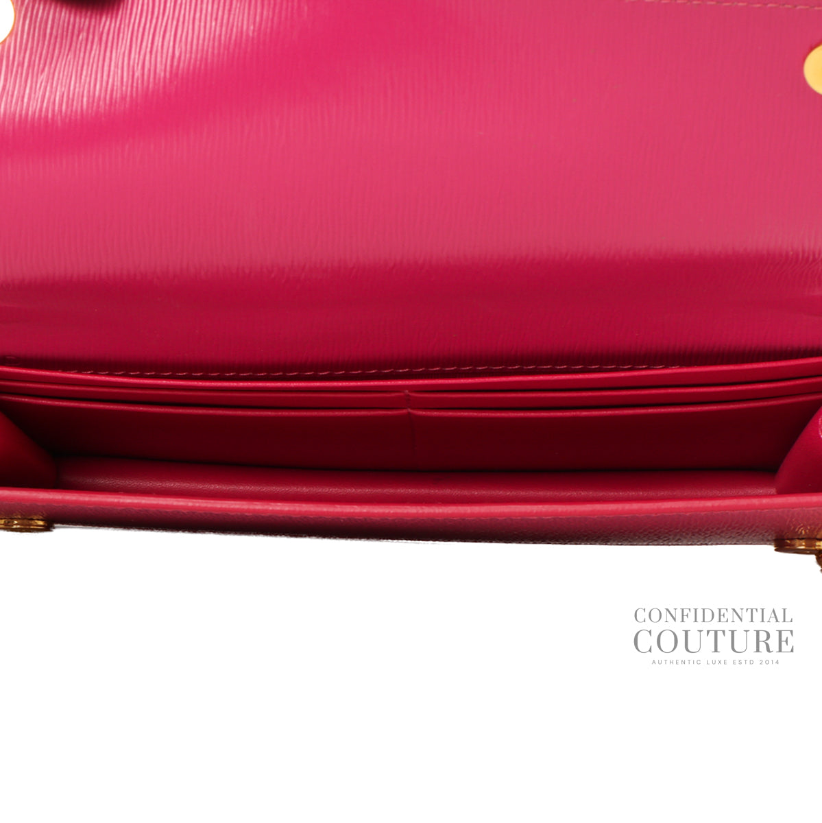 Fuchsia Leather Mini Bandoliera Wallet on Chain