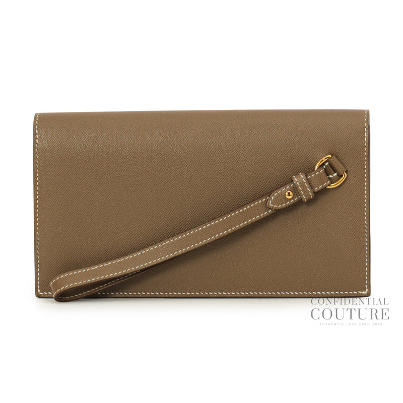 Kelly Pocket Long Wallet in Etoupe GHW | 2025