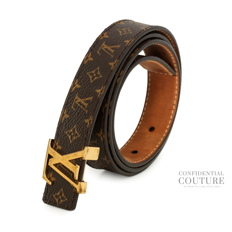 Secondhand Louis Vuitton LV Monogram Slim Belt. 34/85