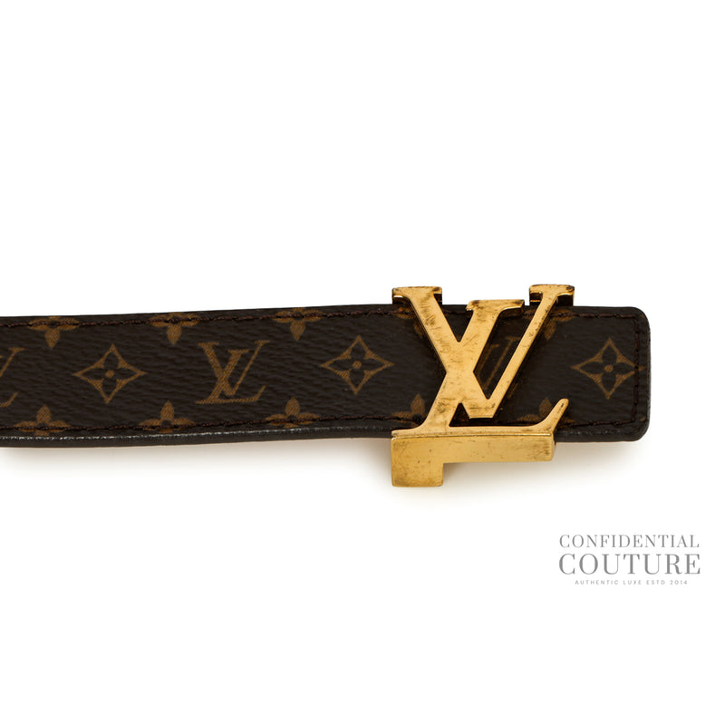 Women Louis Vuitton LV Monogram Slim Belt. 34/85