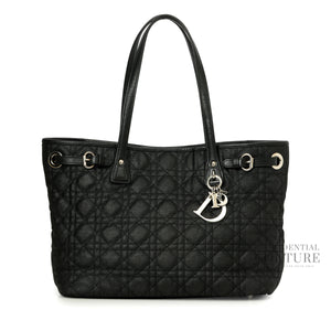 Dior Panarea Black Coated Canvas Tote Bag