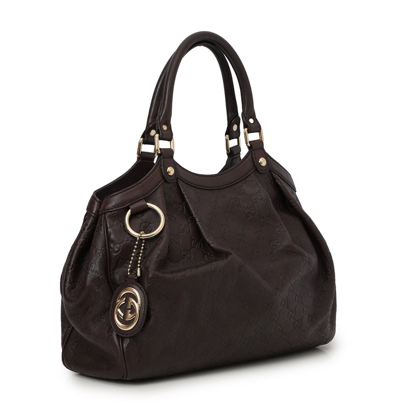 Brown Guccissima Leather Medium Sukey Tote