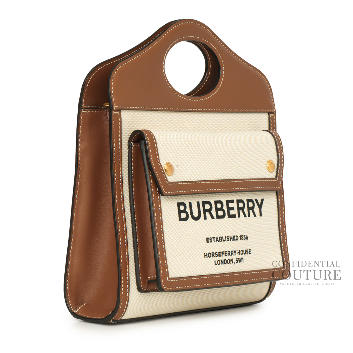 Beige/Malt Brown Mini Pocket Bag
