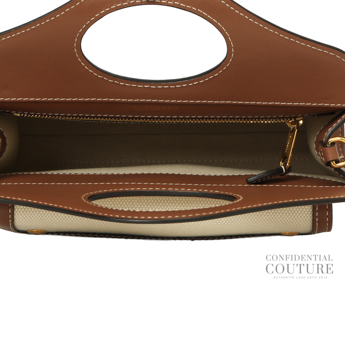 Beige/Malt Brown Mini Pocket Bag