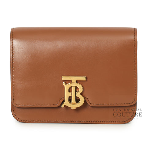 Malt Brown Leather TB Monogram Belt Bag