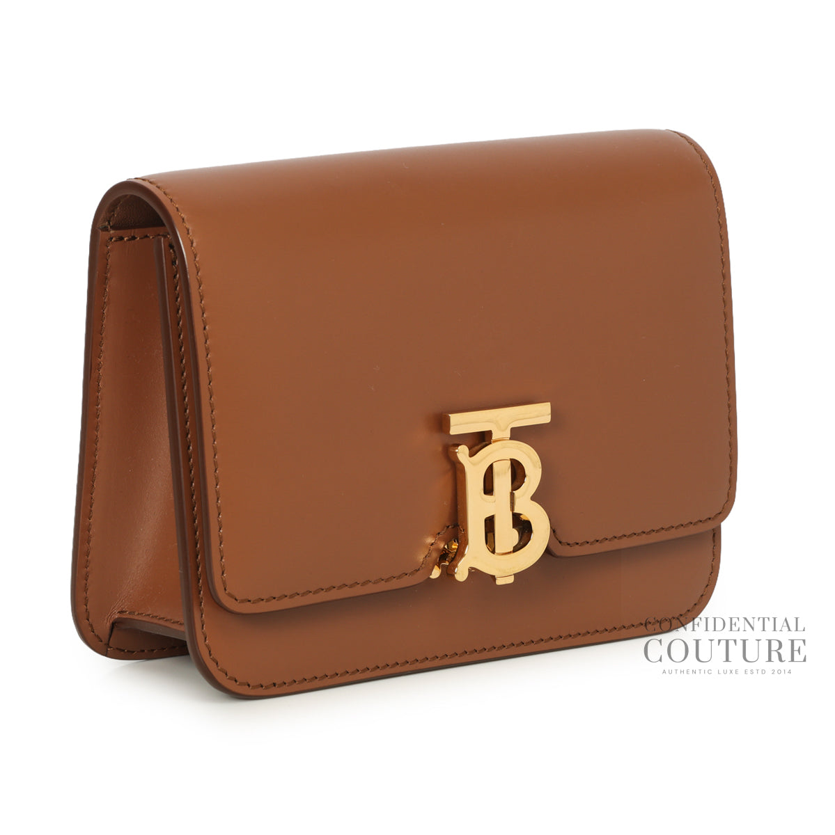 Malt Brown Leather TB Monogram Belt Bag