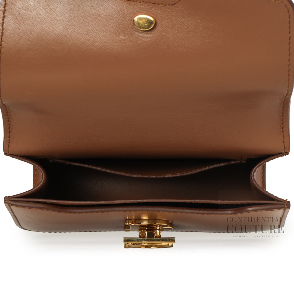 Malt Brown Leather TB Monogram Belt Bag