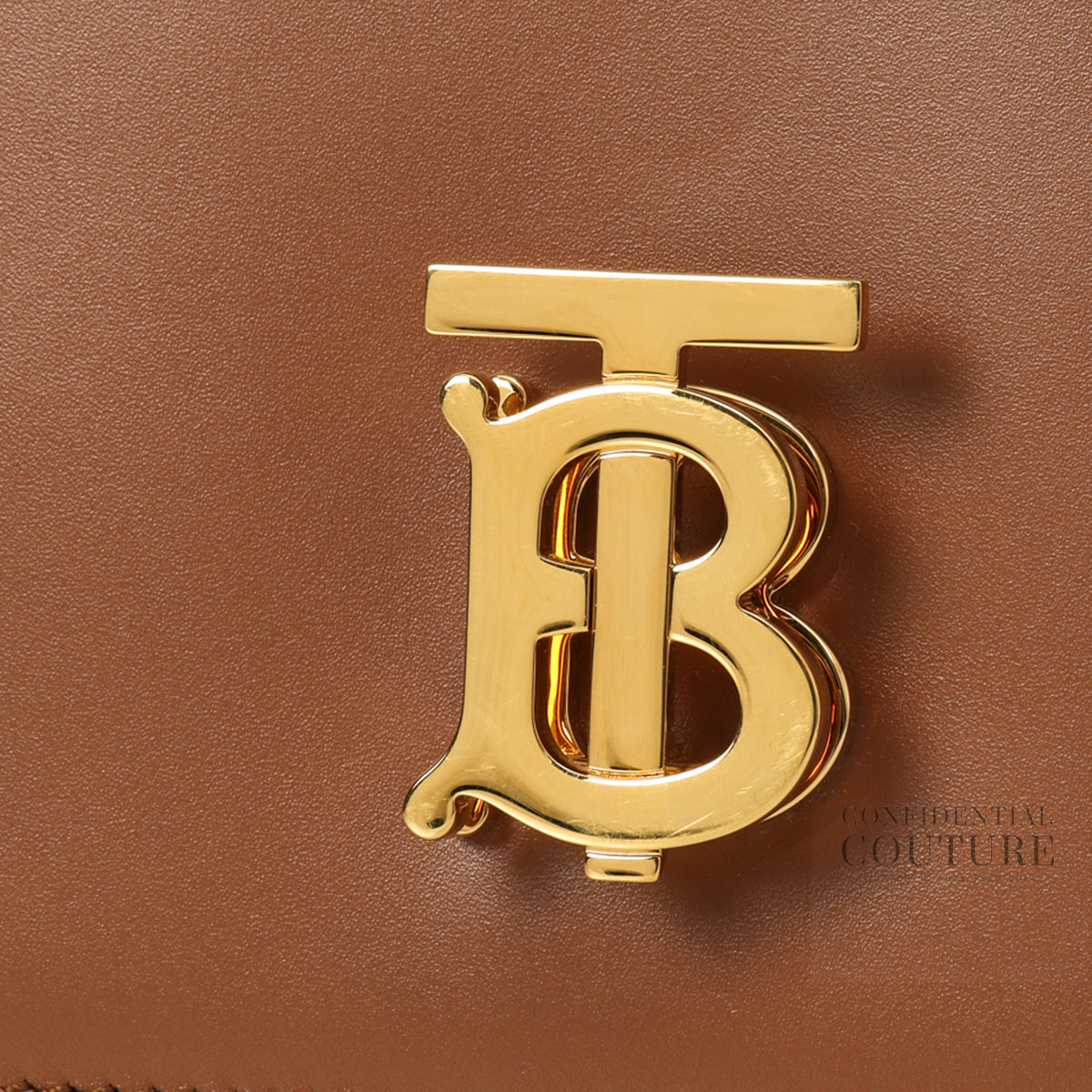 Malt Brown Leather TB Monogram Belt Bag