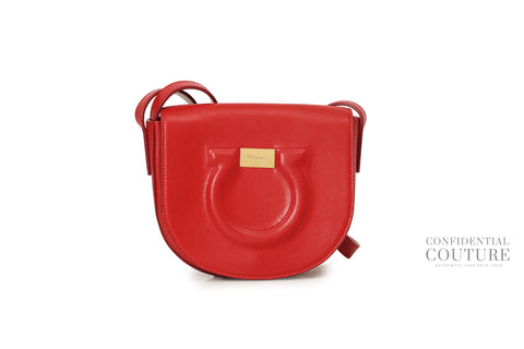 Red Gancio City Crossbody Bag