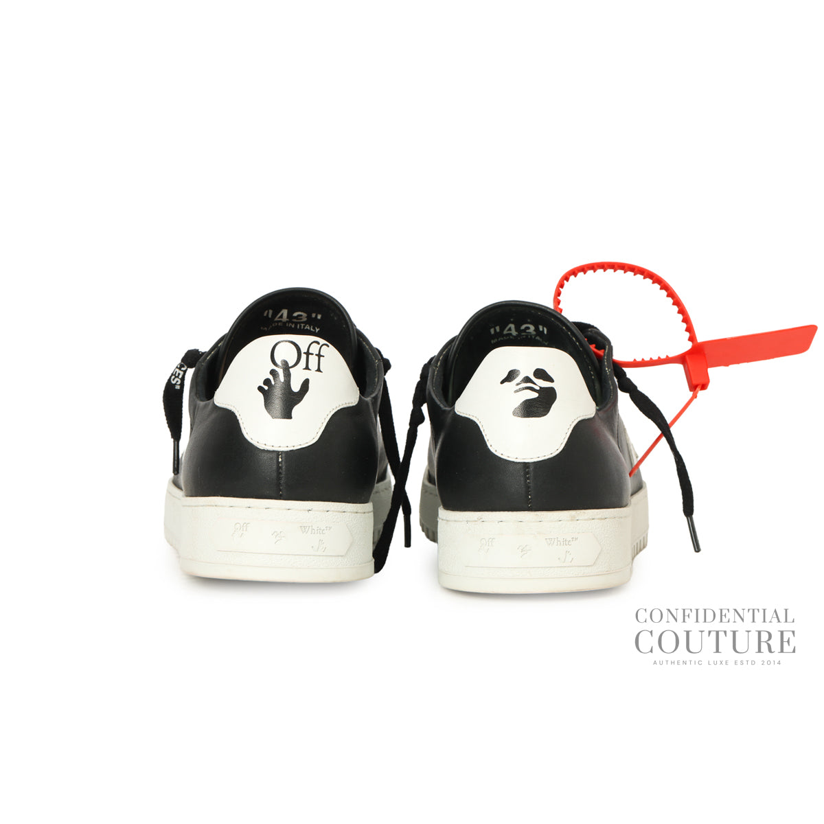Black & White Leather CarryOver Sneakers EU 43