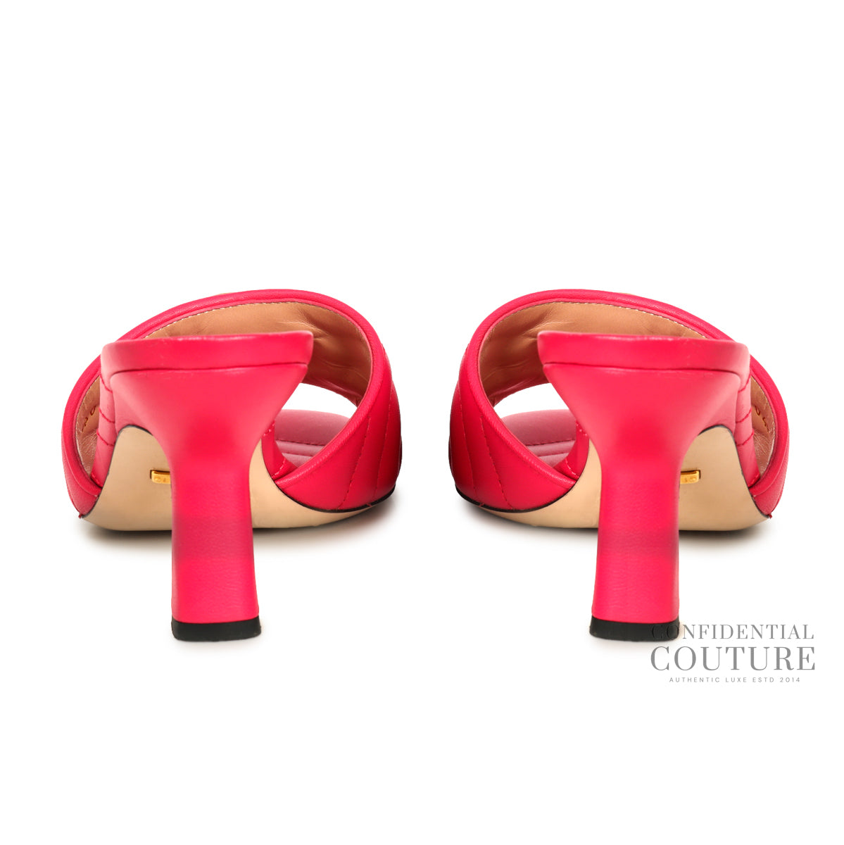 Marmont GG Nappa Matelassé Pink slide Sandals EU 38.5